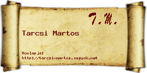 Tarcsi Martos névjegykártya