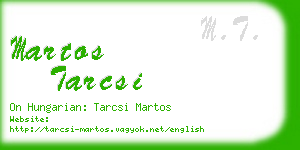 martos tarcsi business card
